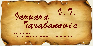 Varvara Tarabanović vizit kartica